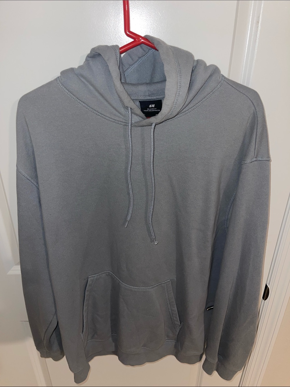 H&M Men's Light Gray Pullover Hoodie
